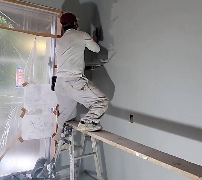 沖新塗装の施工現場