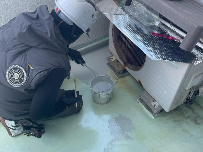 沖新塗装の施工現場