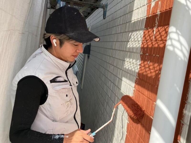 沖新塗装の施工現場