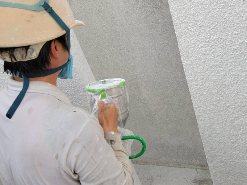 沖新塗装の施工現場