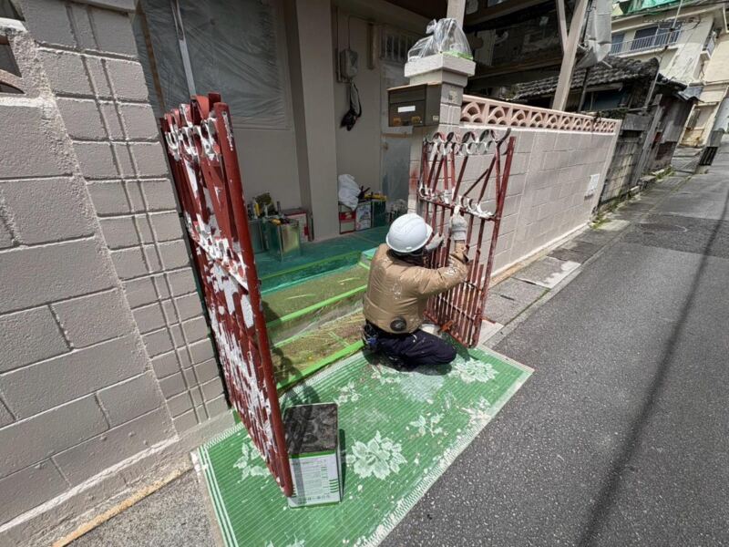 沖新塗装の施工現場