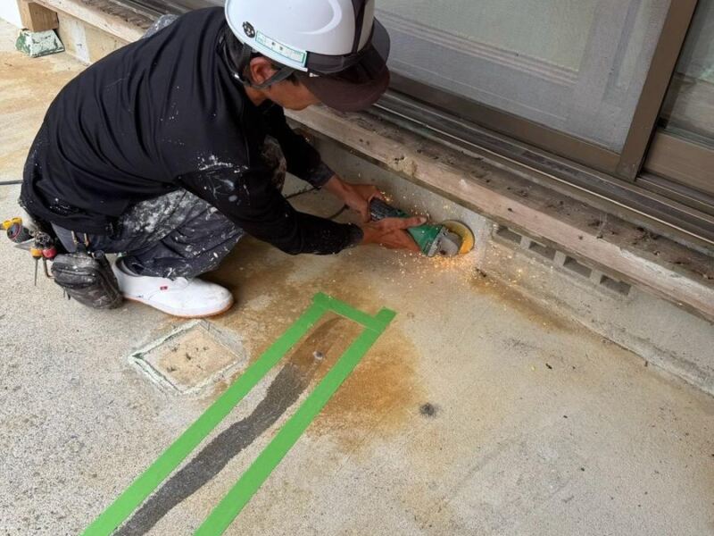 沖新塗装の施工現場