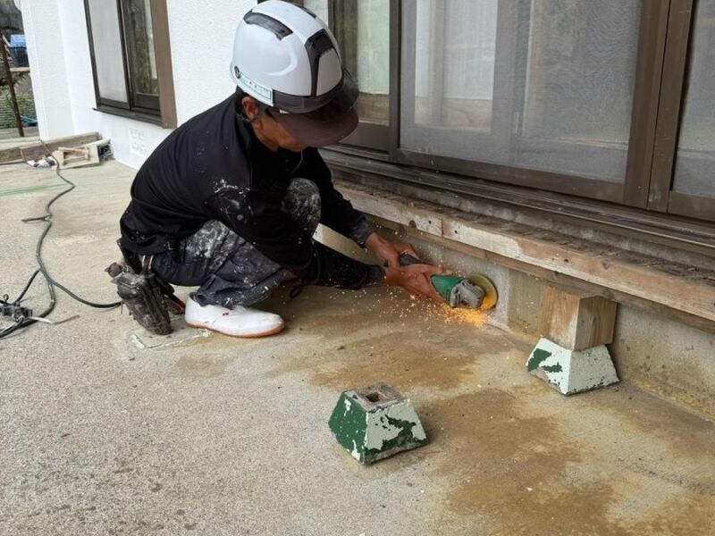 沖新塗装の施工現場